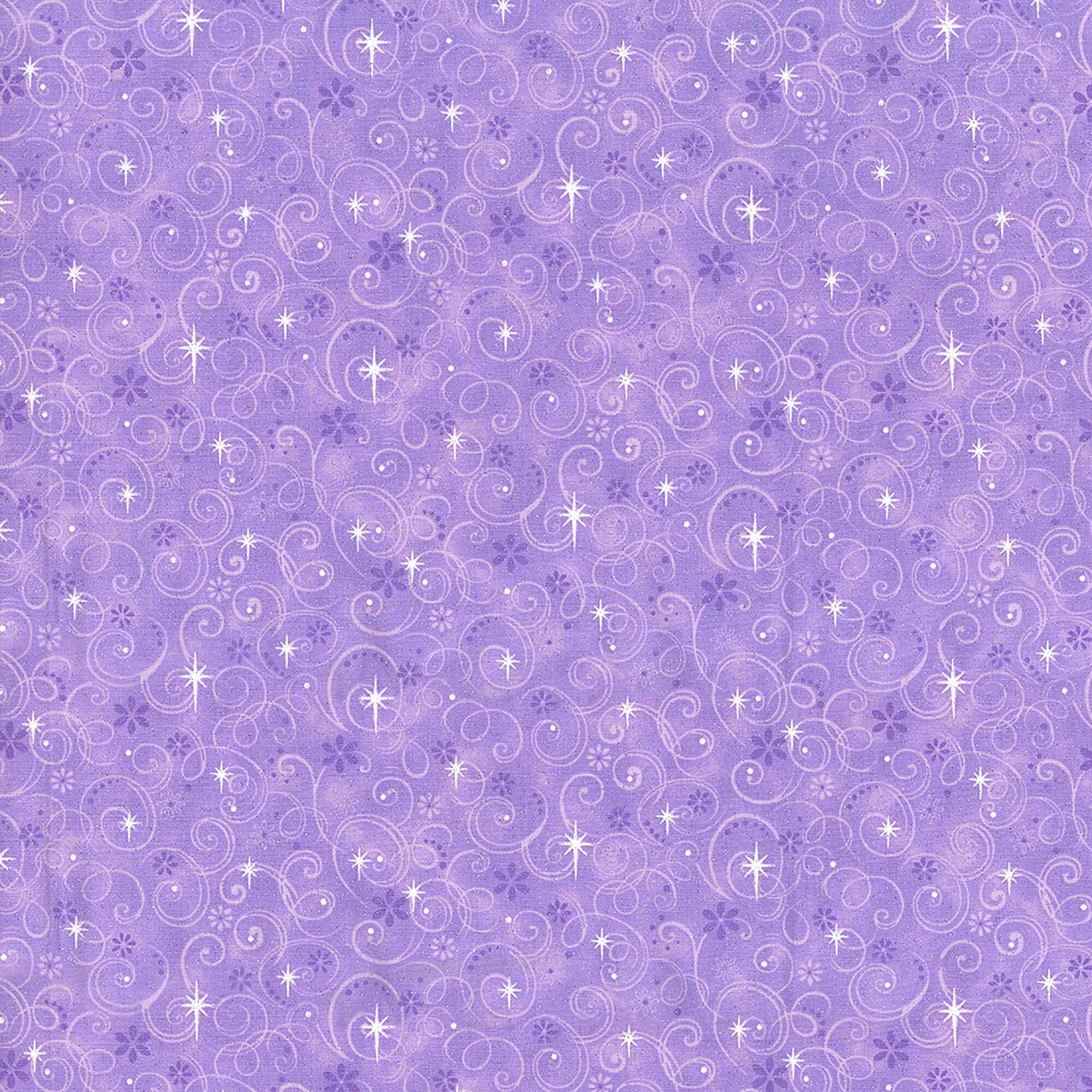 Fabric Traditions Light Purple Swirls Cotton Fabric